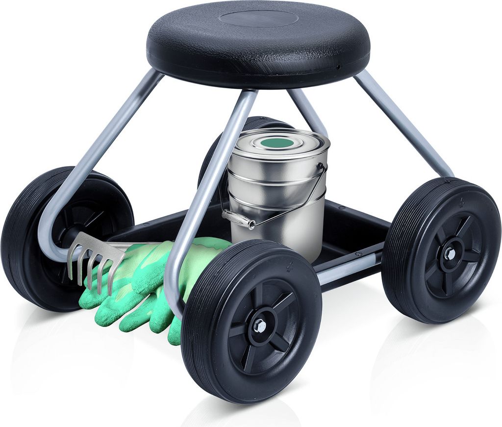 WENKO Rollsitz Gartensitz Arbeitshocker rollbar Bad Haushalt Gärtner Sitz Secura