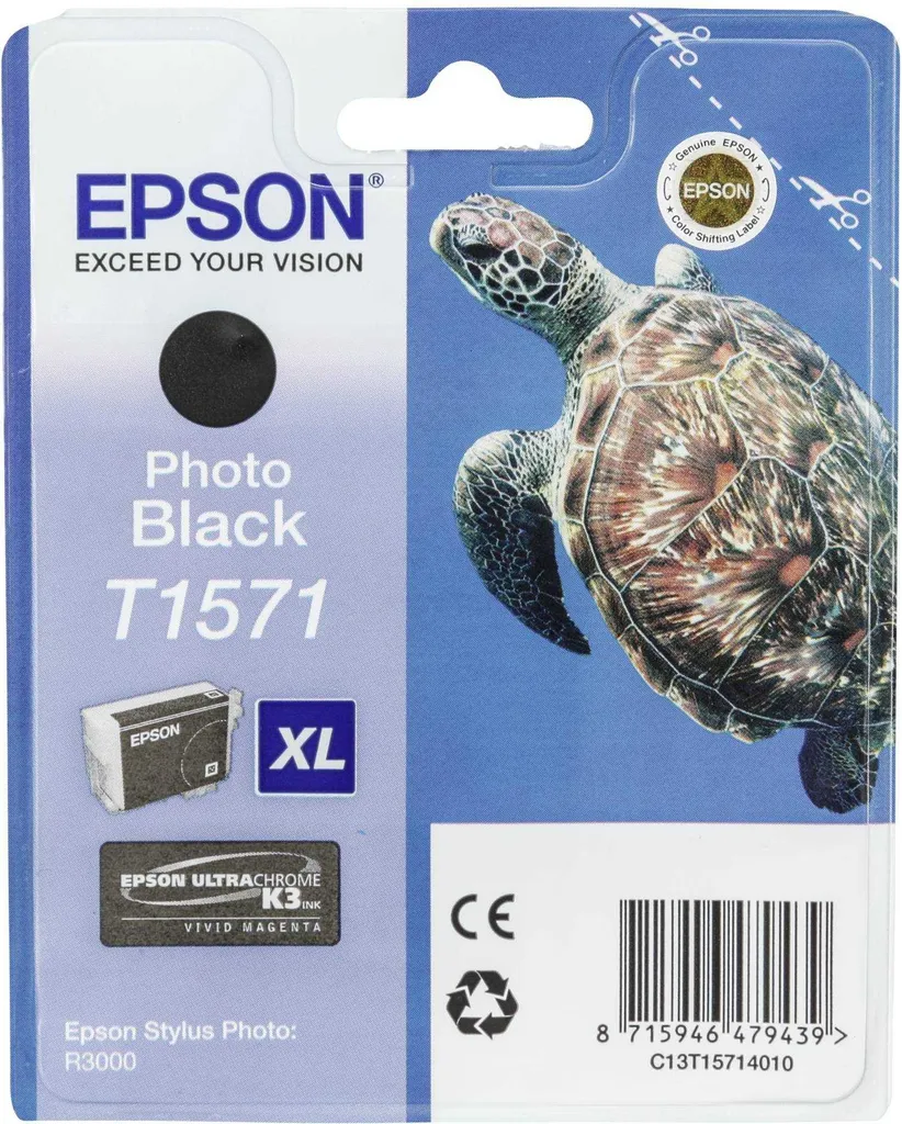 Finissez les bouchages avec la cartouche Epson T1571 Noir Photo Originale