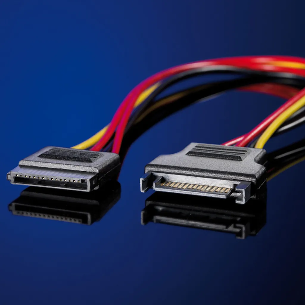 Cavo Di Alimentazione SATA 15 Pin Maschio A Femmina | Prolunga 32 Cm, 2 Pezzi | Per Hard Disk E Ventole PC - 4