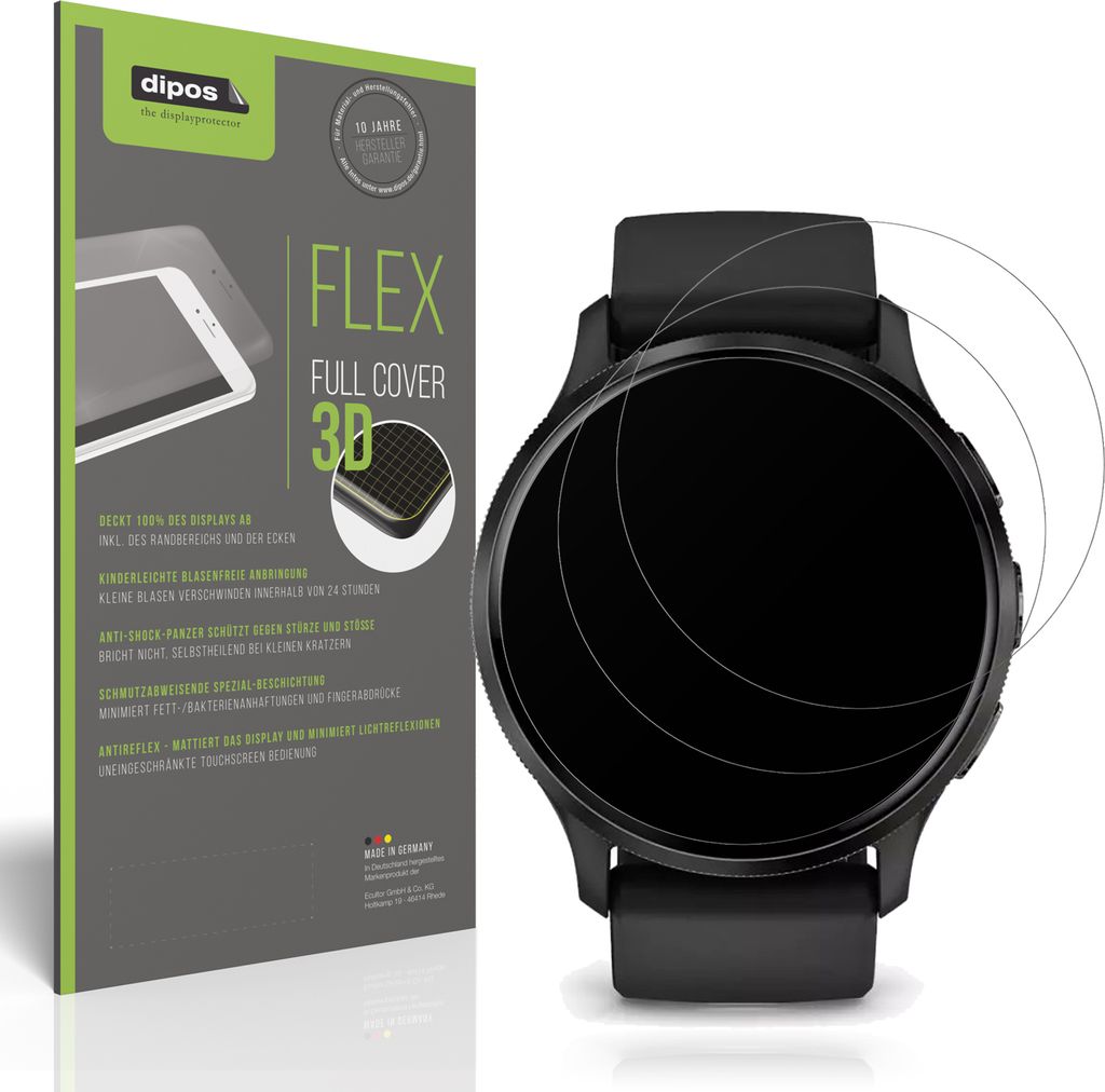 2x Full Cover Schutzfolie matt für Garmin Venu 3s Produktbild 