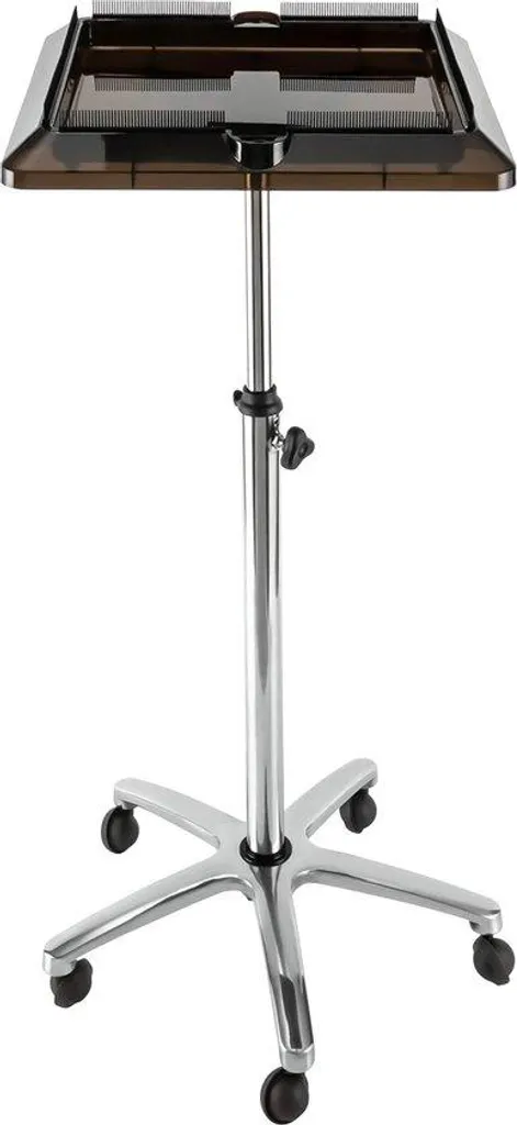 Chariot de coiffure noir réglable Modèle X-200 avec 5 tiroirs amovibles