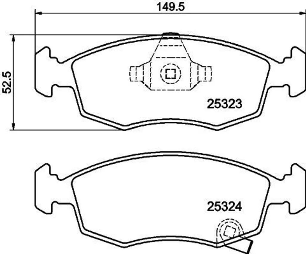 Jeu de plaquettes de frein à disque HELLA pour Fiat 500 série 312 OE