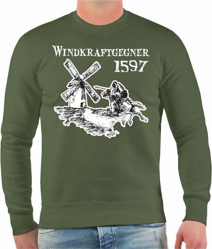 Herren Sweatshirt Windkraftgegner 1597
