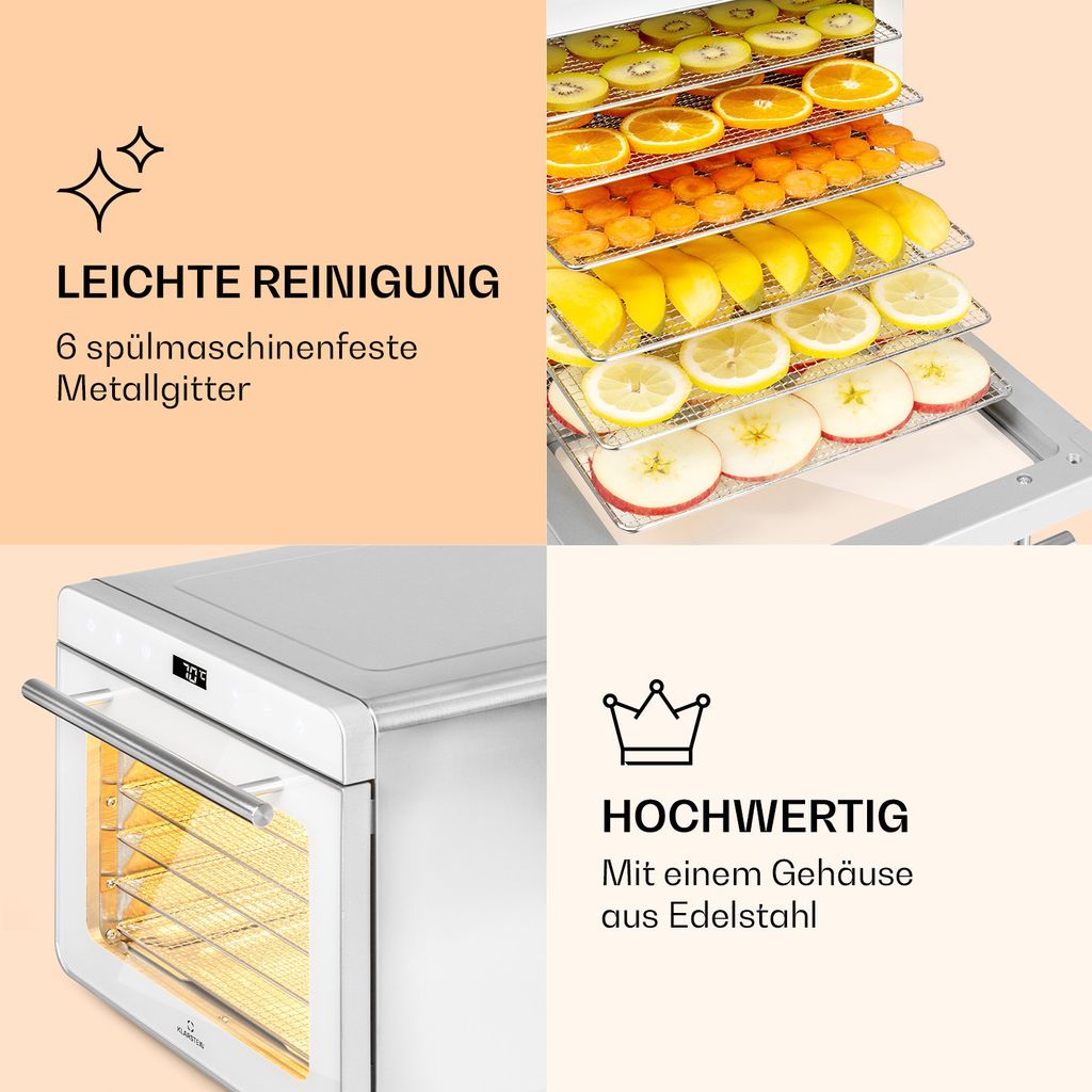 Klarstein Dörrautomat, Dörrgerät für Gemüse, Obst, Nüsse Produktbild 5