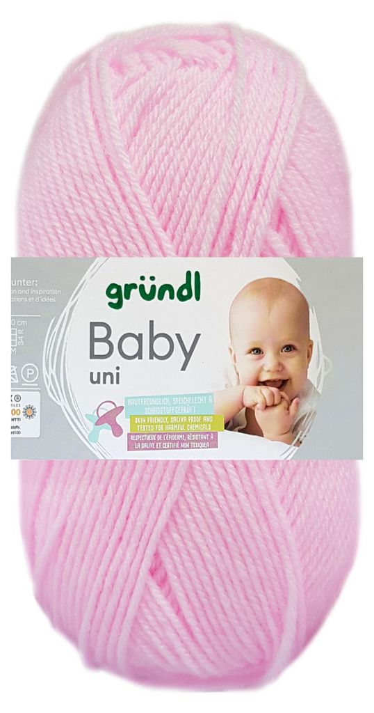 Gründl Babywolle uni,1x50 gr,70% Polyacryl/30% Polyamid pflegeleicht und kuschelweich 07