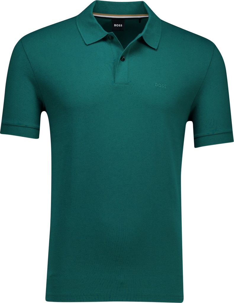 Boss Black Pallas Polo grün Baumwolle Piqué normale Passform