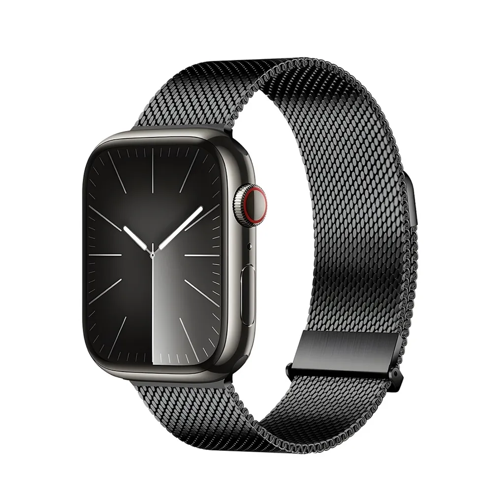 Cinturino Milanese DUX DUCIS Nero per Apple Watch SE 2023 44mm Acciaio