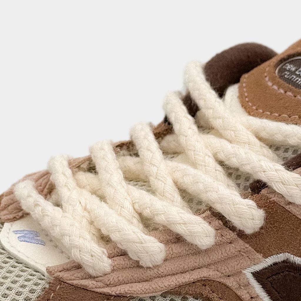 Cord Laces ROPE Chunky Sneaker Schnürsenkel Air Force 1 weiß cream rosa schwarz - 140 cm, Beige