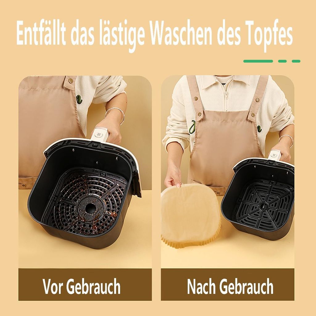 Airfryer Backpapier, 100 Stück 20cm Antihaft Wasserdicht Produktbild 4