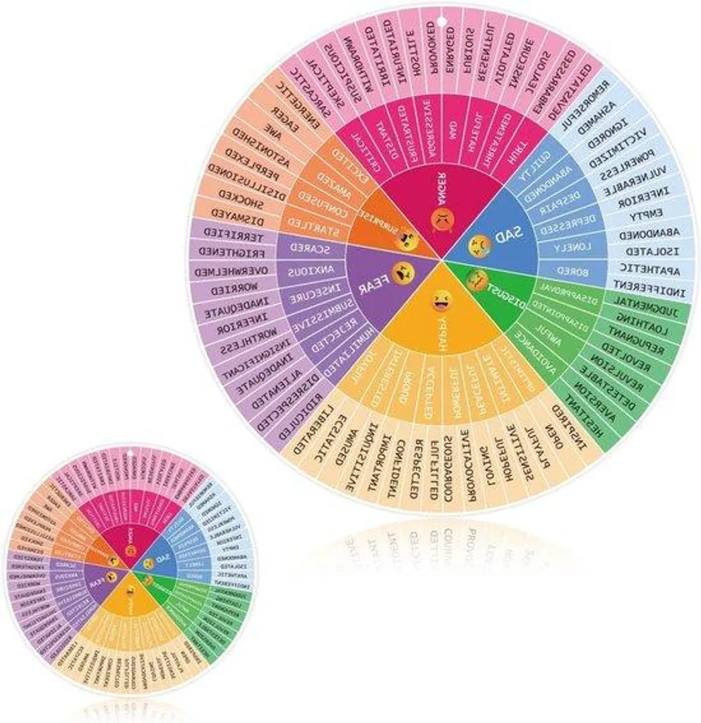 Roue des émotions interactive 28 cm format chevalet pour la thérapie