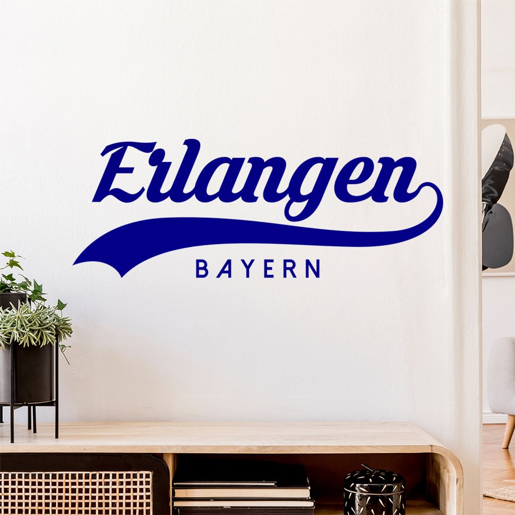 Erlangen Bayern Wandtattoo Wandaufkleber Wall Sticker - Dekoration, Küche, Wohnzimmer, Schlafzimmer, Badezimmer