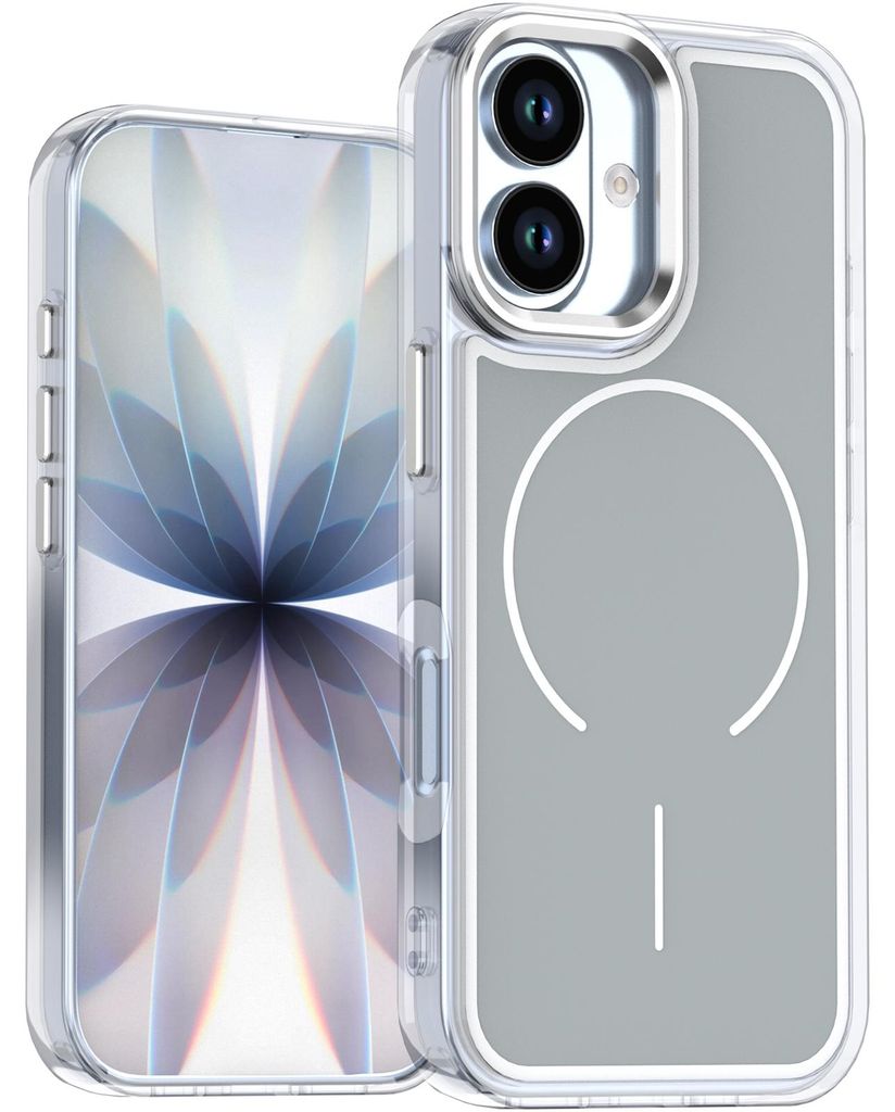 Magnetische Hülle für iPhone 17, Dünn Klare Stoßfest Handyhülle, Kompatibel mit MagSafe Grau