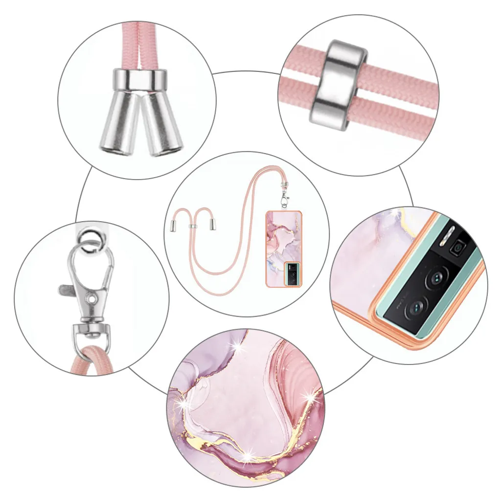 Custodia Protettiva Oro Rosa con Cinturino Xiaomi Poco F5 Pro / K60 - 5