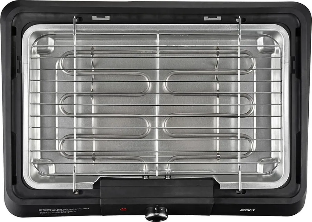 Barbecue électrique Edm 2200W cuisson rapide pour balcon et terrasse