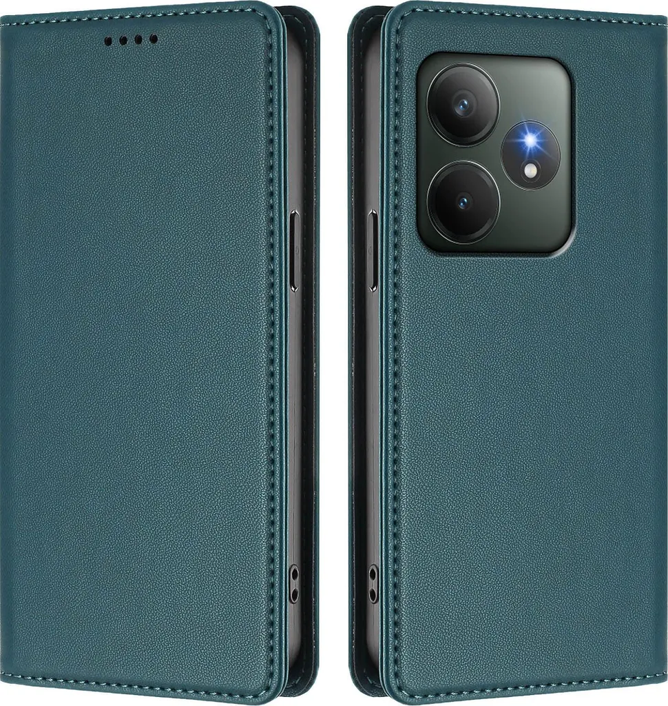 Cover Realme GT 6T / GT 6 Verde - Protezione Flip con Supporto Video