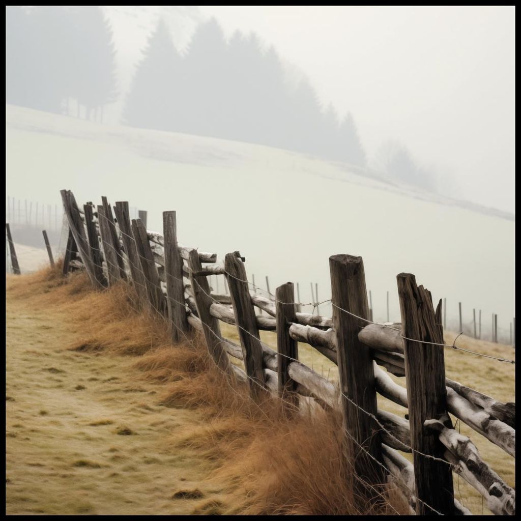 Poster 90x90cm Vom Nebel Umhüllt