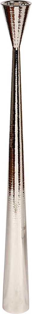 Lambert Taza Standleuchter Edelstahl gehämmert vernickelt mittel H125 D11,5cm für Kerze: D 5 cm und 9 cm 40799