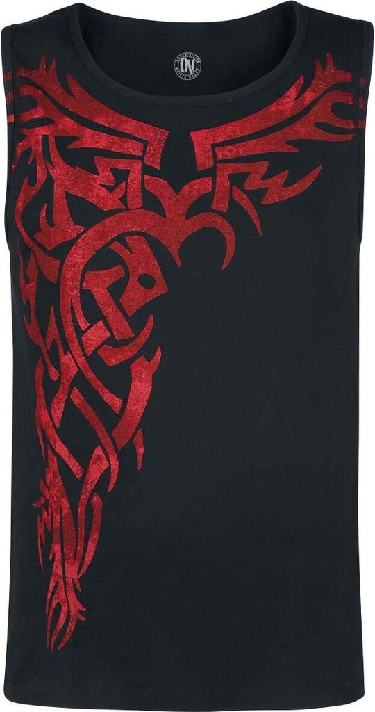 Outer Vision Tank-Top Herren Wings Tattoo schwarz L