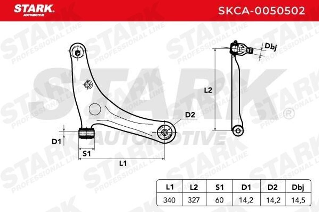 STARK SKCA-0050502 - OE 4013A136 Querlenker für Forfour (454)