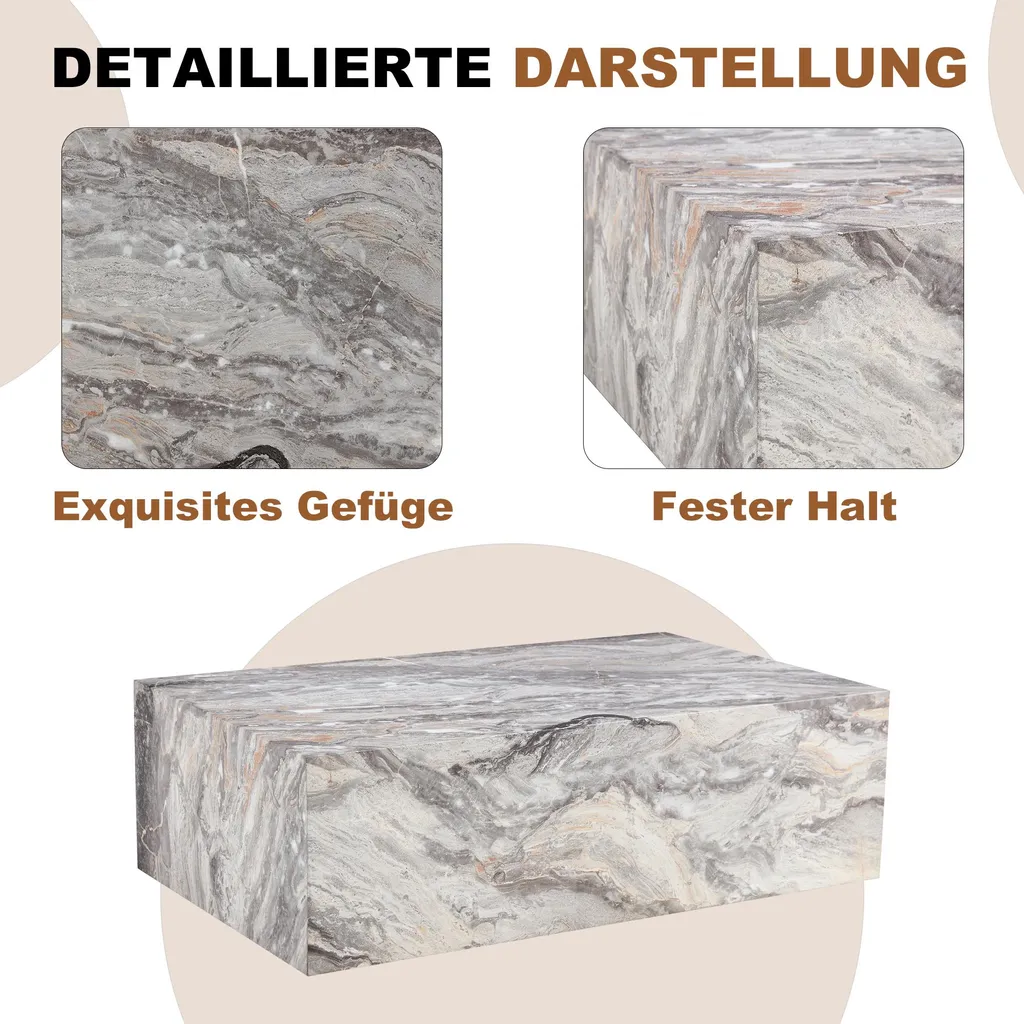 Table basse grise stable et compacte : la solution pour petits salons - 5