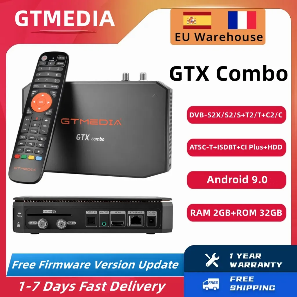 Smart TV Box Android pour Streaming 8K GTX-Combo 2Go RAM Prise EU - 2