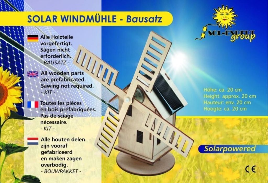 SOL-EXPERT Bausatz Solar-Windmühle HOLLAND Produktbild 