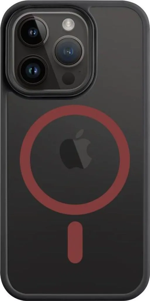 Protection intégrale iPhone 14 Pro Max Coque MagForce Noir et Rouge