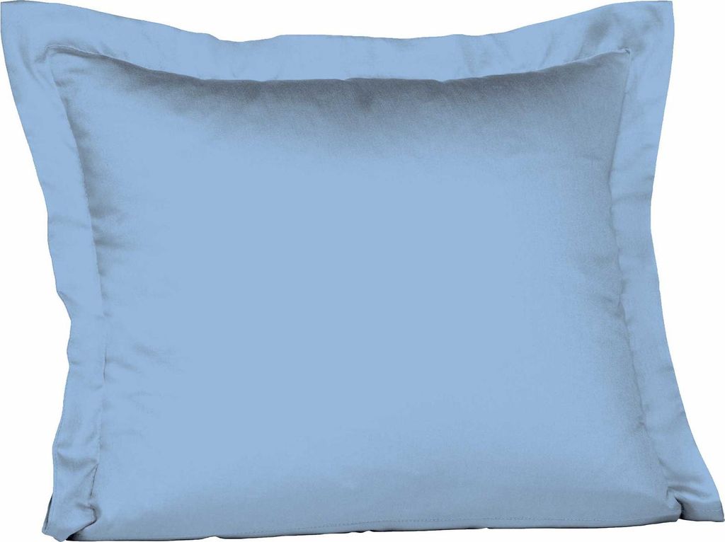 Fleuresse Mako-Satin-Kissenbezug uni colours mittelblau 6031