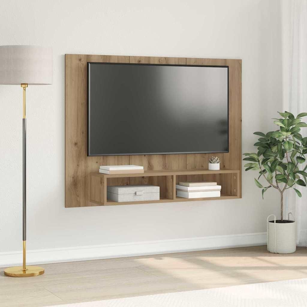 Wand TV Schrank Handwerklich gefertigter Eichenholz, TV-Schränke Design Möbel Neu