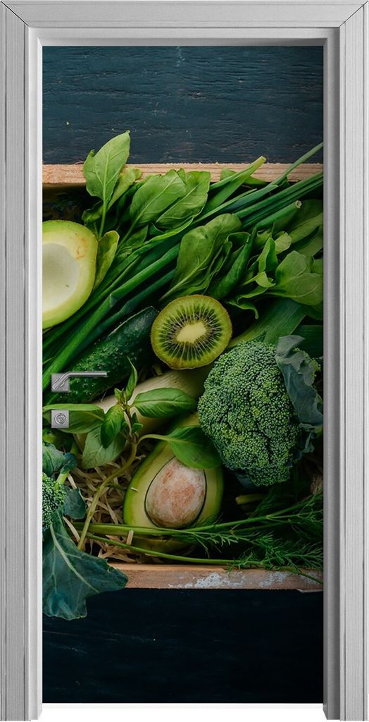 Tür Selbstklebende 90x210 cm Türfolie Türtapete Klebefolie - Gemüse Farbige