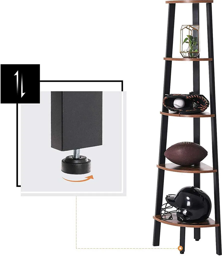 Étagère d'angle Valora LLS35X : Rangement compact au design industriel