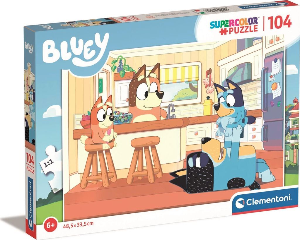 CLE puzzle 104 maxi SuperKolor Bluey 27169 Immagine del prodotto 