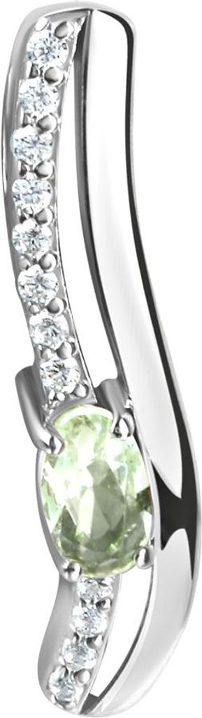 F Anhänger 925/- Sterling Silber 2,1cm weiß Zirkonia 371240695R