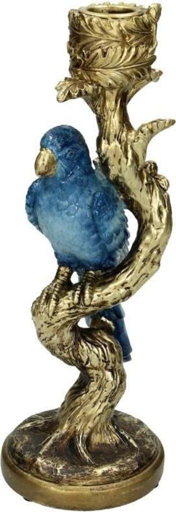 Kerzenständer Vogel Blau 26cm Kleiner Kerzenhalter in Vogel-Form Verspieltes