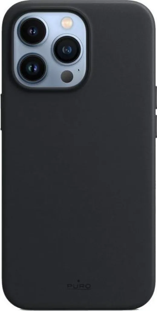 Puro Sky Mag iPhone 13 Custodia Nero - Protezione MagSafe in Ecopelle