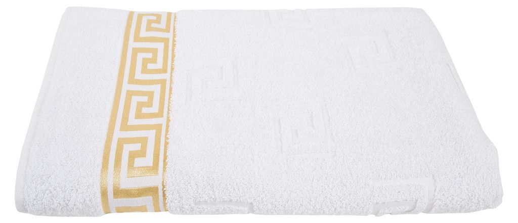 Luxus Medusa Saunatuch 100x200 cm - Weiss - feinste Produktbild 