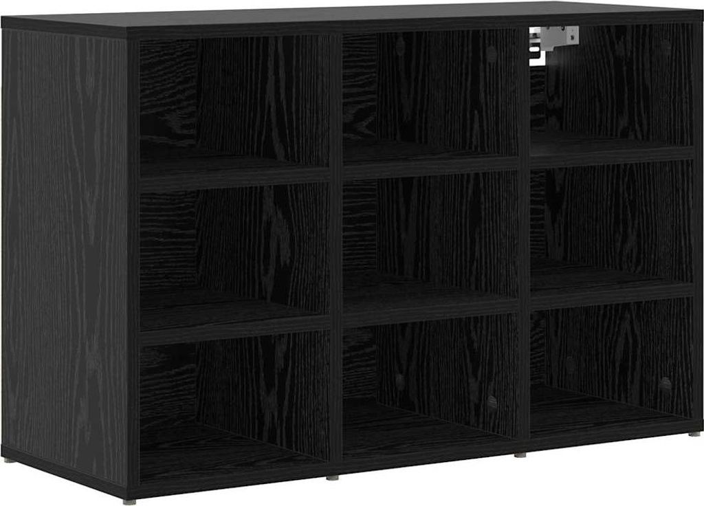 vidaXL Schuhschrank mit Regal Schwarz Eichen-Optik 77,5 x 30 x 51 cm