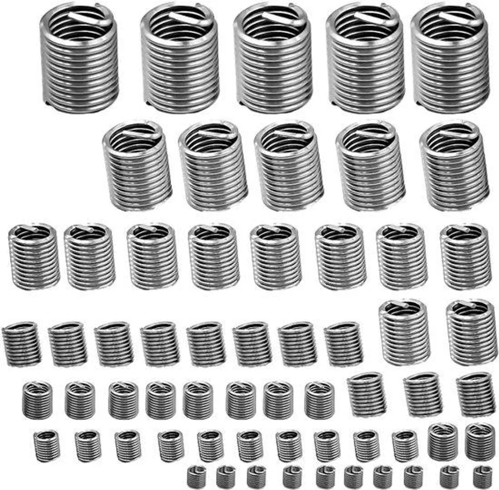 Jeu de 60 filets rapportés en inox noir brillant M3 à M12 renforcés