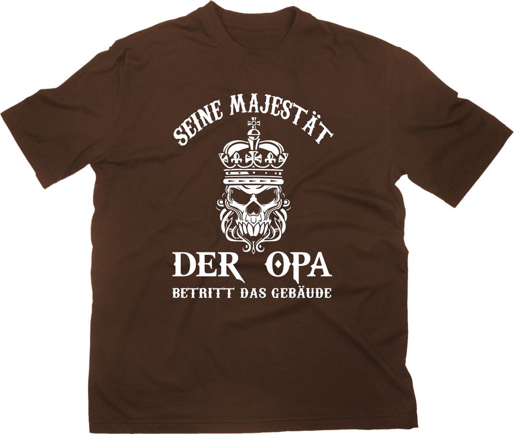 Styletex23 T-Shirt Seine Majestät der Opa Fun, braun, XXL