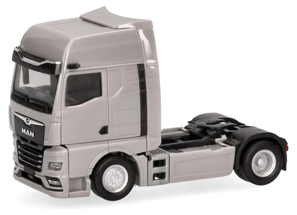 Herpa LKW Modell Man TGX GX Zugmaschine, 2-achs, Miniatur 1:87, grau, Germany