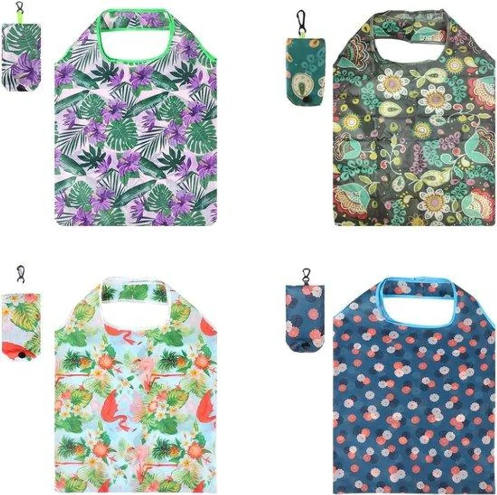 Sacs cadeaux imperméables à fleurs lot de 4 sacs verts pliables et légers
