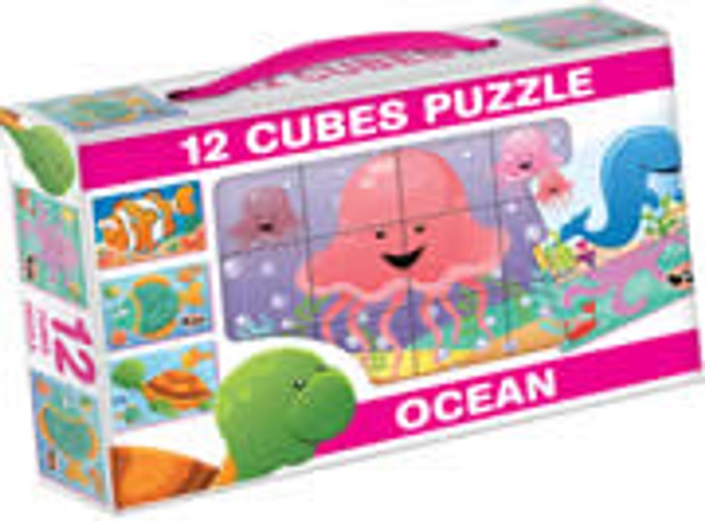 Würfel Puzzle Bilderwürfel 12-tlg. Kinderpuzzle Meer Meerestiere Ozean