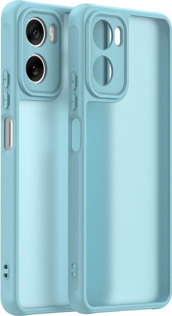 Hülle für Motorola Moto G06/G06 Power - Phonesta AirFrost Semi-Transparent Back Cover - Eisblau matt