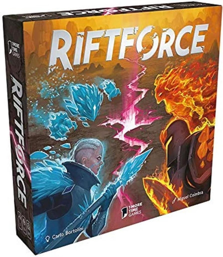 A game box with fantasy characters and elements on a neutral background.