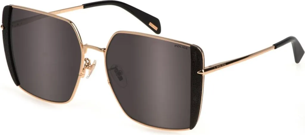 Lunettes de soleil rectangulaires Police SPLL37E en acétate noir mat