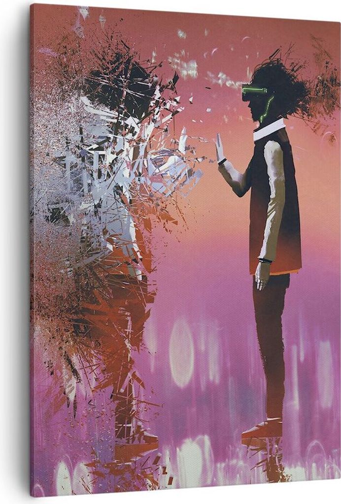 Bild auf Leinwand - Leinwandbild - Einteilig - Mann modern - 50x70cm - Wand Bild - Wanddeko - Wandbilder - Leinwanddruck - Kunstdruck - Wanddekorat...