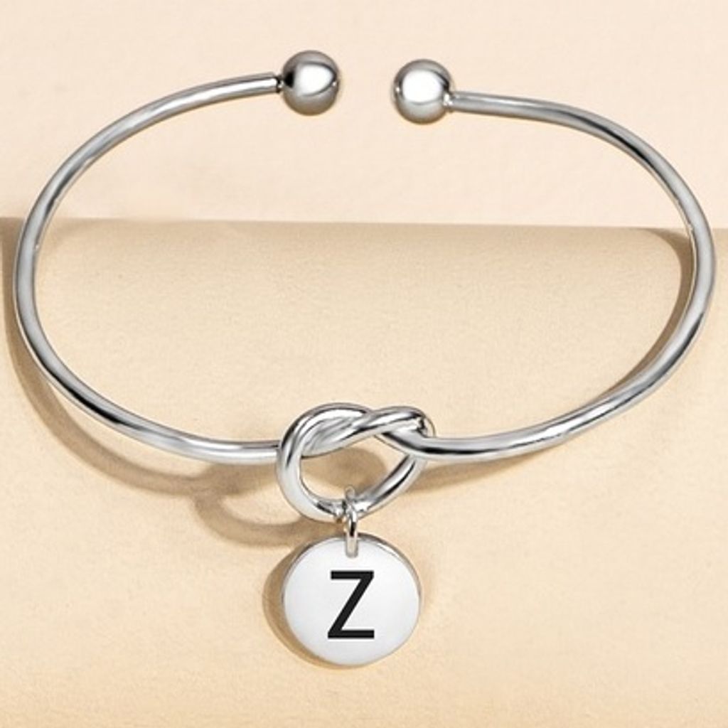 Elegantes Alphabet Armband Z aus Silber - KP20403
