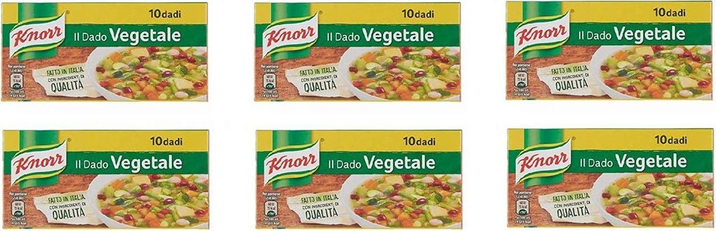 6x knorr veggie dado brodo Vegetarisch Suppenwürfel Brühe reich an Geschmack 10pz