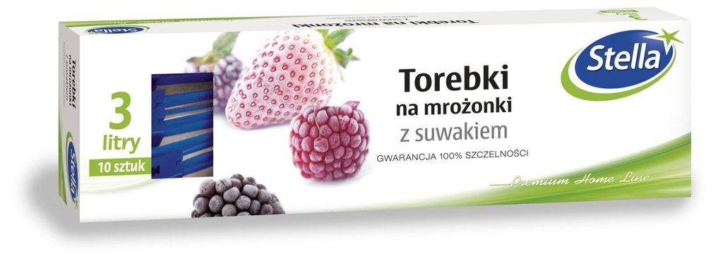 Stella Torebki na mrożonki z suwakiem 3L, 10 sztuk Zdjęcie produktu 