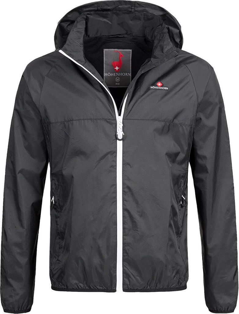 Höhenhorn Rigi Herren Regen Jacke Weißer Zipper Schwarz Gr Produktbild 